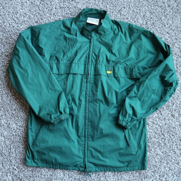 Vintage Masters Augusta National Slazenger Full Zip Windbreaker Jacket Sz L - Picture 1 of 7